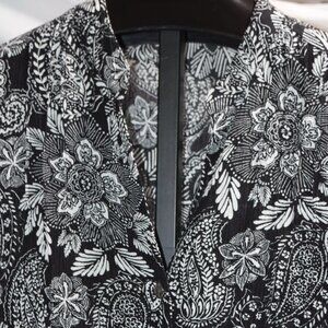 Sag Harbor Woman Black & White Button Front Blouse, Size 1X